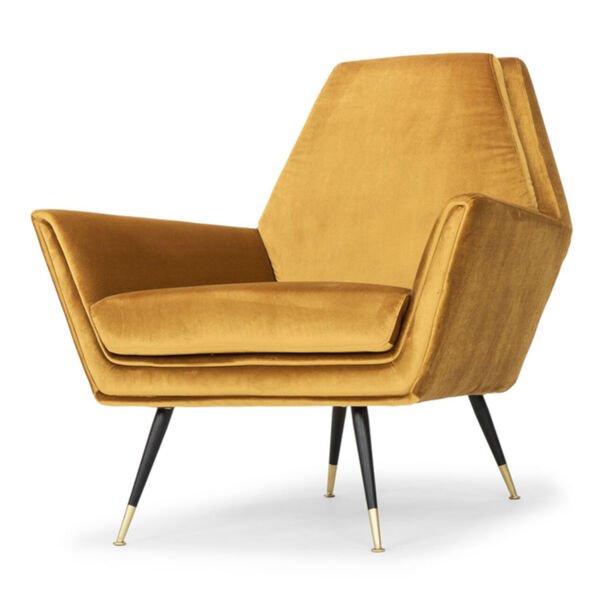 Vanessa Mustard and Black Occasional Chair, image 6