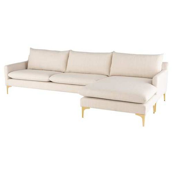 Anders Sand Gold Sectional Sofa, image 3