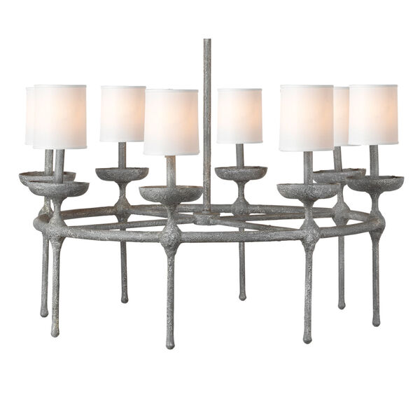 Concord Grey Plaster Eight-Light Chandelier, image 2