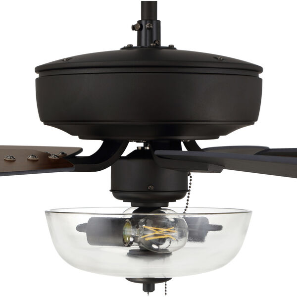 Pro Plus Espresso 52-Inch Two-Light Ceiling Fan with Clear Glass Bowl Shade, image 6