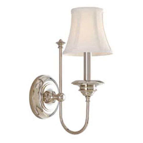 Yorktown Polished Nickel One-Light Wall Sconce, image 1