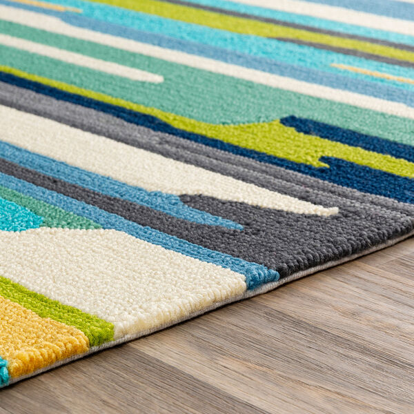 Rain Lime and Blue Indoor/Outdoor Rectangular: 2 Ft. x 3 Ft. Rug, image 4