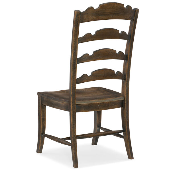 Hill Country Twin Sisters Brown Ladderback Side Chair, image 2