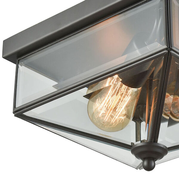 Lankford Oil Rubbed Bronze Two-Light Outdoor Flush Mount, image 2