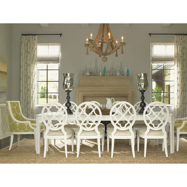 Ivory Key White Castel Harbour Rectangular Dining Table, image 2