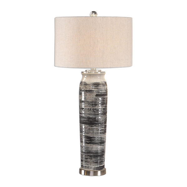 Selby Gray and Cream One-Light Table Lamp, image 1