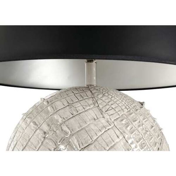 Ally Cream and Gray One-Light Table Lamp with Black Shade, image 6