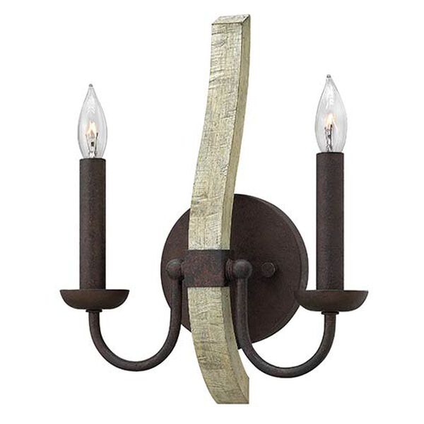 Middlefield Iron Rust Two Light Wall Sconce, image 1