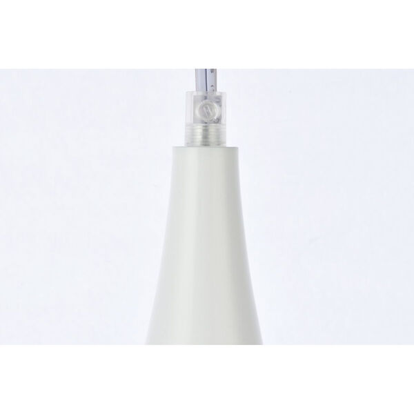 Nora White Six-Inch One-Light Plug-In Pendant, image 5
