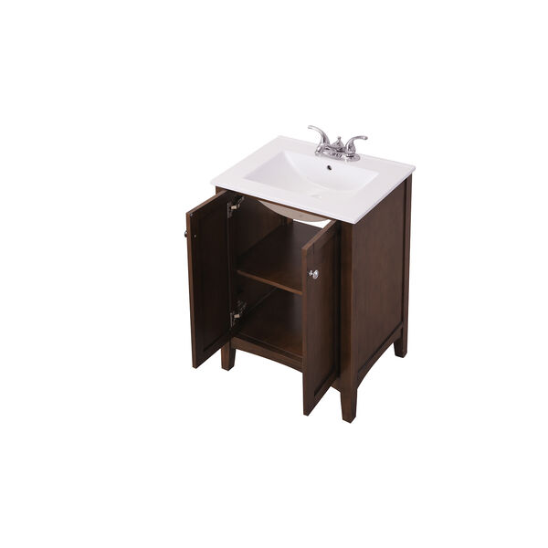 Mod Antique Coffee Vanity Washstand, image 5