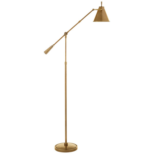 Goodman Floor Lamp in Hand-Rubbed Antique Brass by Thomas O'Brien, image 1