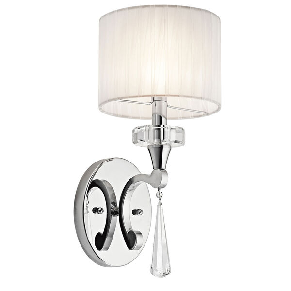 Parker Point Chrome One-Light Wall Sconce, image 1