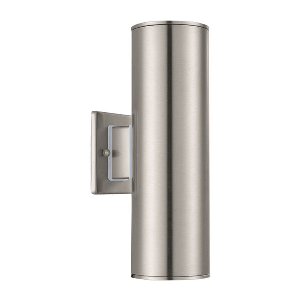 Ascoli Stainless Steel Two-Light Outdoor Sconce with Clear Shade, image 1