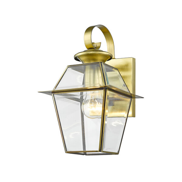 Westover Antique Brass One-Light Outdoor Wall Lantern, image 5