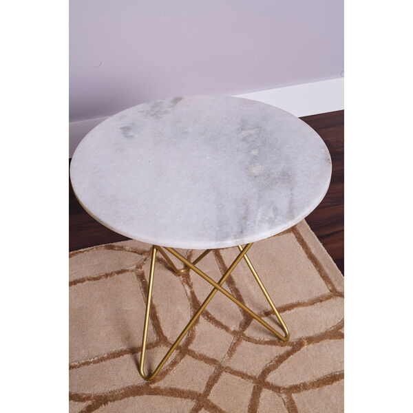 Monroe White Marble Table, image 3