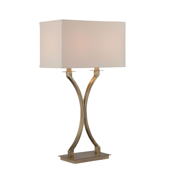 Cruzito Antique Brass 29-Inch Two-Light Table Lamp, image 1
