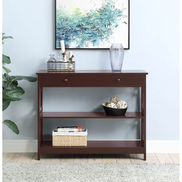 Omega 1 Drawer Console Table in Espresso, image 1