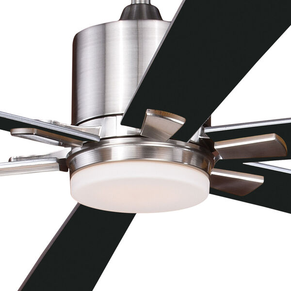 Wheelock Satin Nickel 60-Inch Ceiling Fan with LED Light Kit, image 3