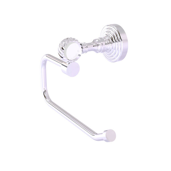 Pacific Grove Polished Chrome Six-Inch Toilet Tissue Holder with Twisted Accents, image 1
