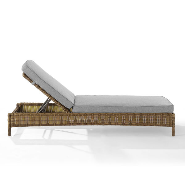 Bradenton Weathered Brown and Gray Outdoor Wicker Chaise Lounge, image 6