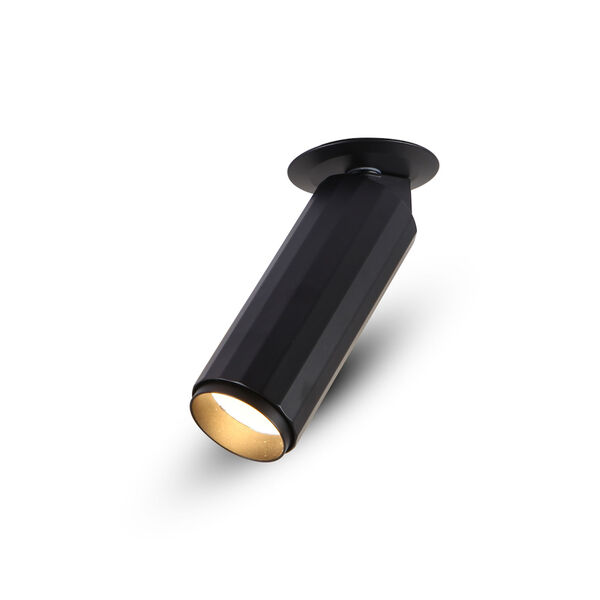 Orbit Black Seven-Inch Adjustable LED Flush Mounted Spotlight, image 4