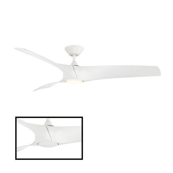 Zephyr Matte White 52-Inch ADA LED Ceiling Fan, image 3