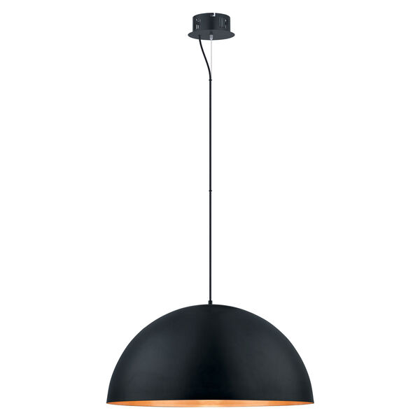 Marielle Black and Gold 31-Inch LED Pendant, image 1