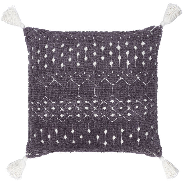 Braith Medium Gray and Cream 18-Inch Pillow, image 1