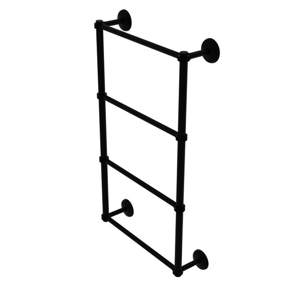 Monte Carlo Matte Black 30-Inch Four Tier Ladder Towel Bar with Dotted Detail, image 1