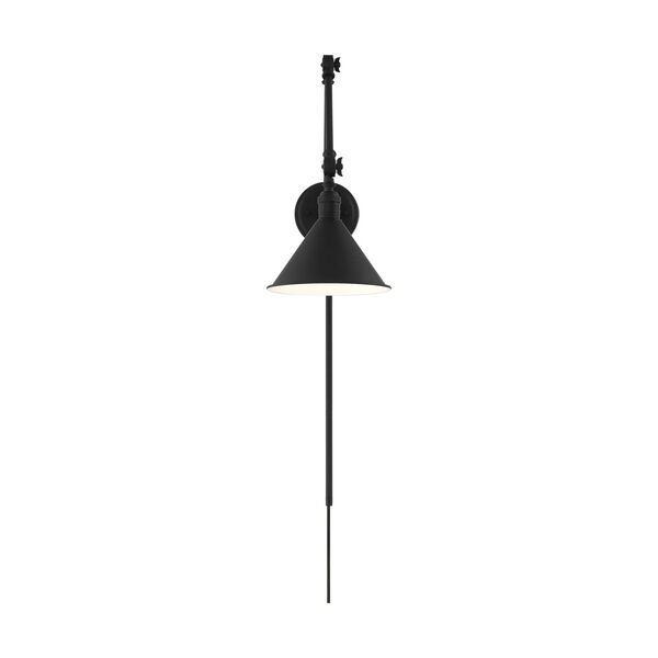Delancey Black One-Light Adjustable Swing Arm Wall Sconce, image 2