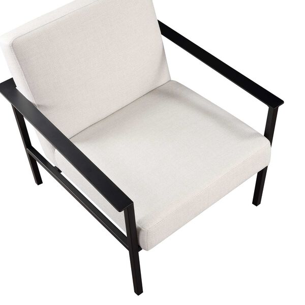 Milano Oatmeal and Matte Black Accent Chair, image 5