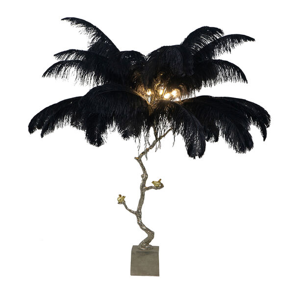 Dita Black Gold LED Feather Lamp, image 2