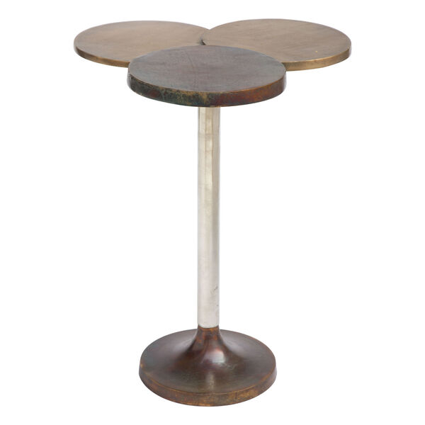Dundee Bronze, Antique Brass and Nickel Accent Table, image 4