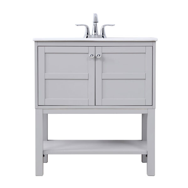 Mason Gray 30-Inch Vanity Sink Set, image 1