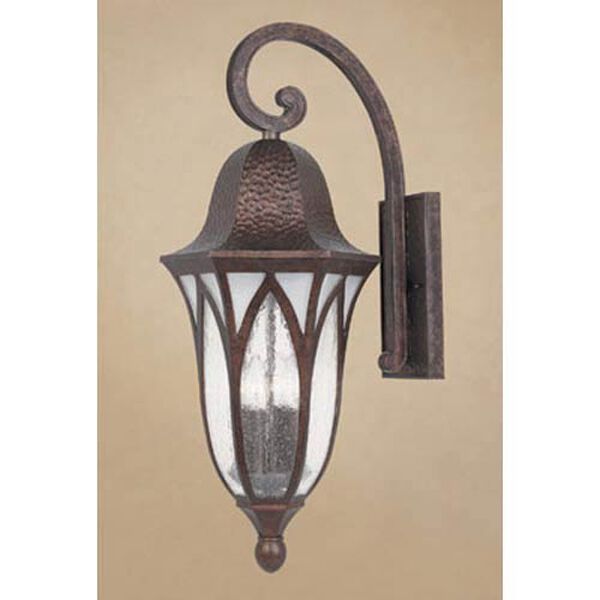 Berkshire Burnished Antique Copper Four-Light Outdoor Wall Mounted Light, image 1