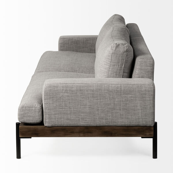 Colburne II Gray Upholstered Three Seater Sofa, image 4