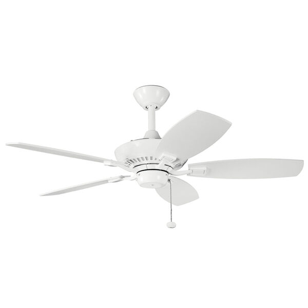 Canfield 44-Inch White Ceiling Fan, image 1