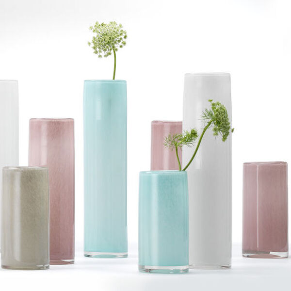 Gwendolyn Pink Hand Blown Vases Set of Three, image 5