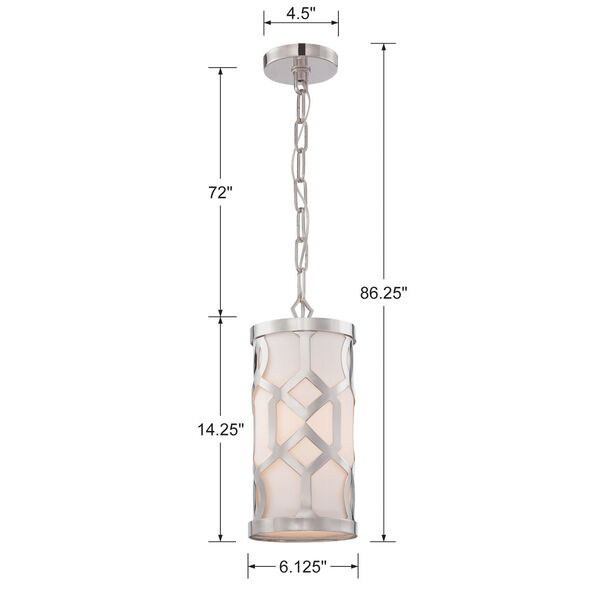 Jennings Polished Nickel 6-Inch Wide One-Light Mini Pendant by Libby Langdon, image 4