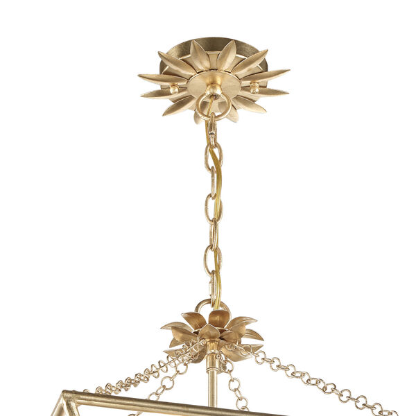 Broche Antique Gold Three-Light Pendant, image 5