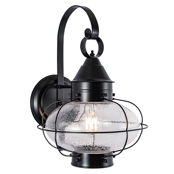 Cottage Onion Black 11-Inch One-Light Outdoor Wall Sconce, image 1