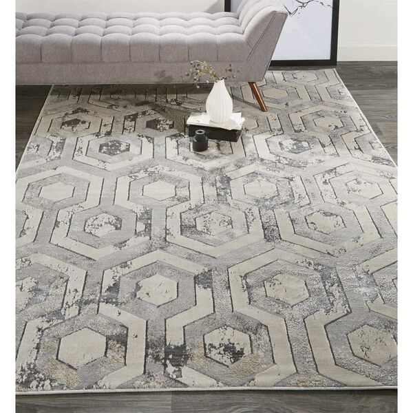 Micah Gray Taupe Silver Area Rug, image 4