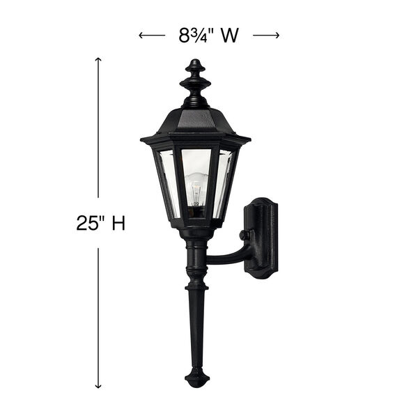Manor House Black 25-Inch Outdoor Wall Mount, image 7