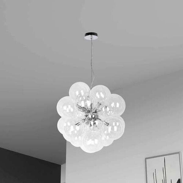 Comet Clear with Polished Chrome Six-Light Pendant, image 2