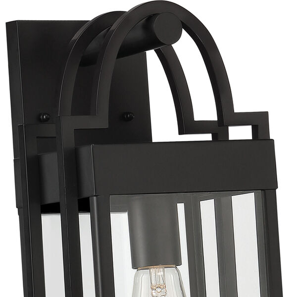 Monroe Matte Black Seven-Inch One-Light Wall Lantern, image 2