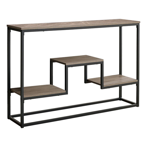 Taupe and Black Console Table, image 1