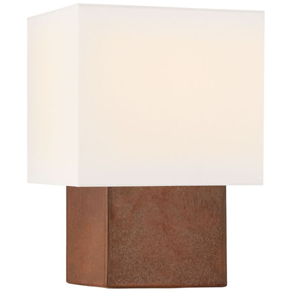 Pari Mini Square Table Lamp in Autumn Copper with Linen Shade by Kelly Wearstler, image 1