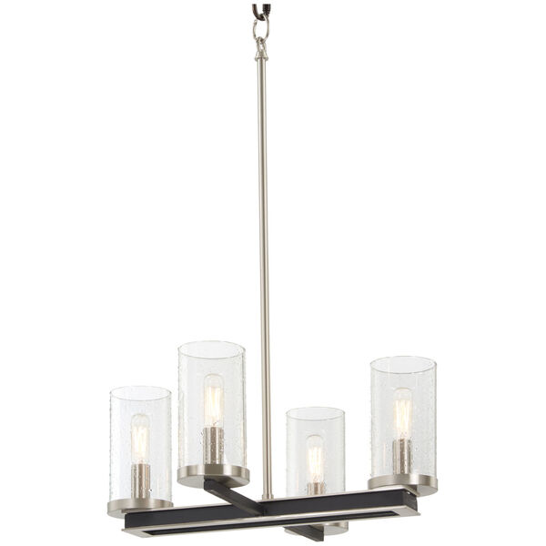 Coles Crossing Coal And Brushed Nickel Four-Light Chandelier, image 1