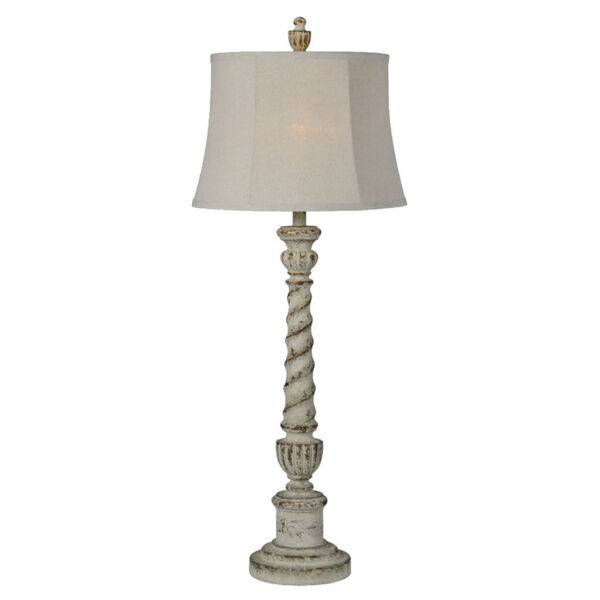 Daphne Weathered White Wash and Hints Of Walnut One-Light 40-Inch Buffet Lamp Set of Two, image 1