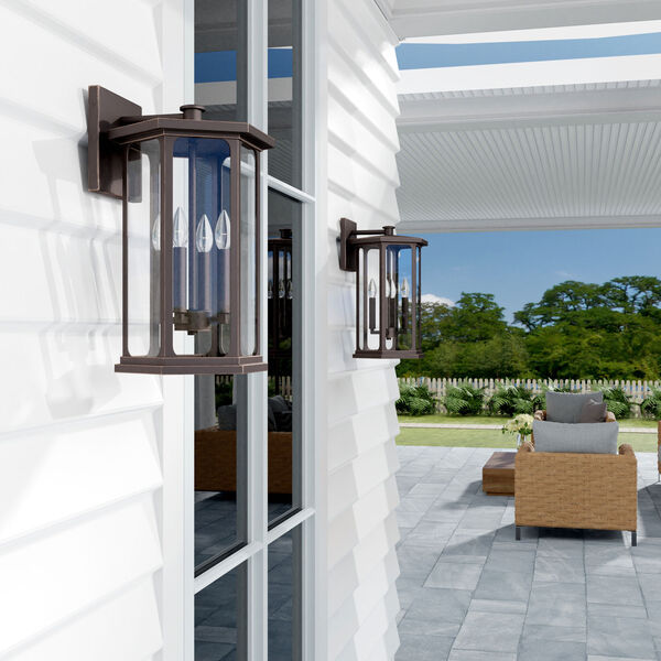 Walton Outdoor Wall Lantern with Clear Glass, image 7